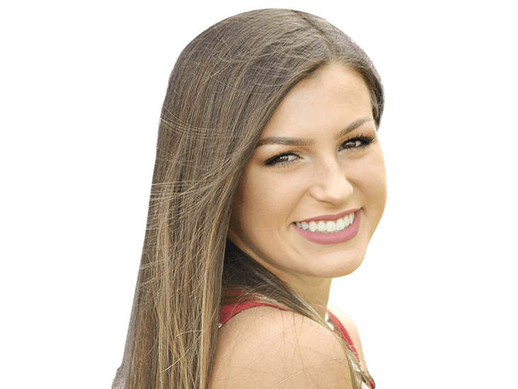 Young woman with flawless smile